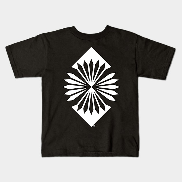 Black Diamonds geometrics Kids T-Shirt by MastaKong19